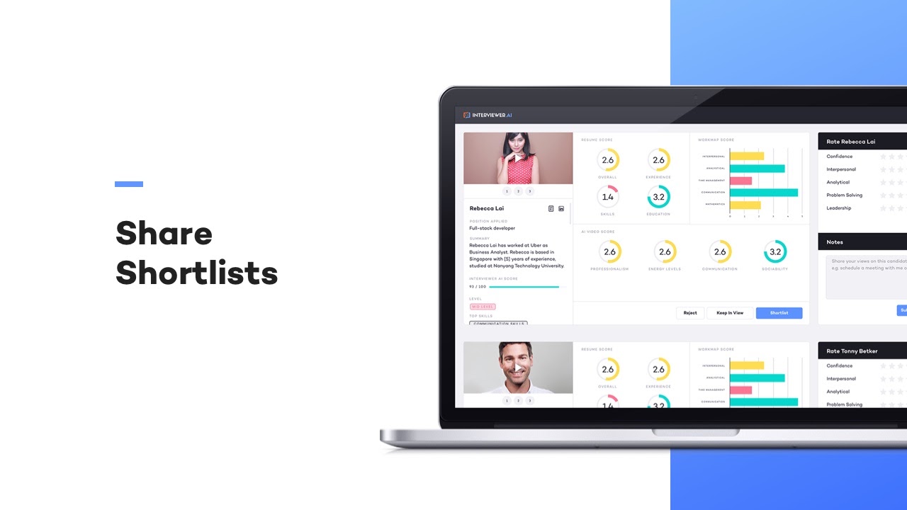 Share candidate profiles