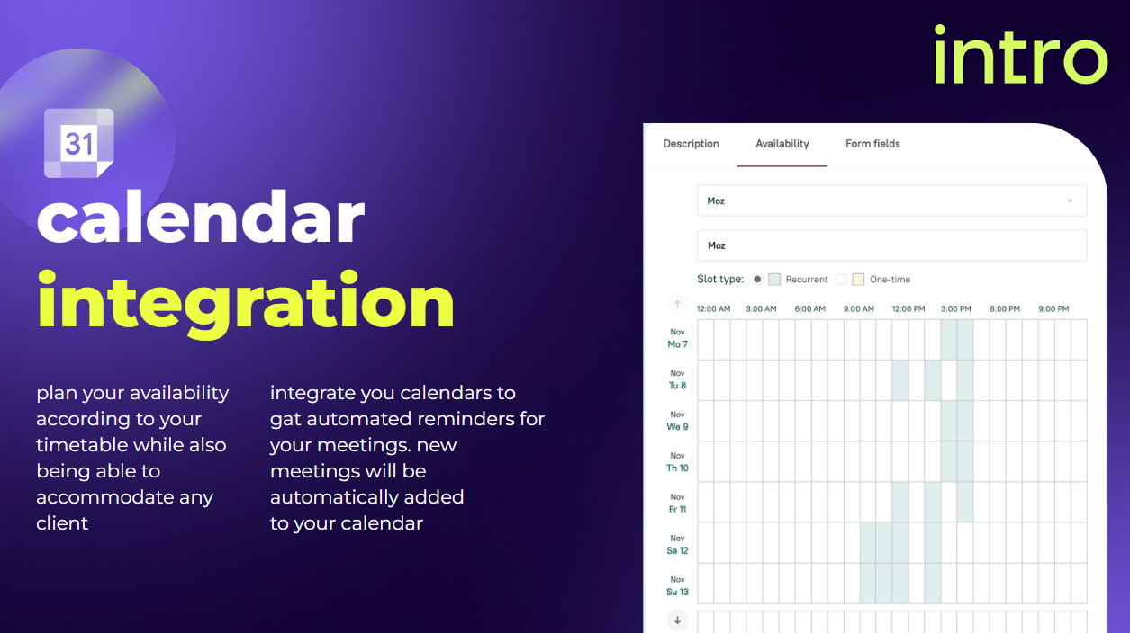 Calendar integration