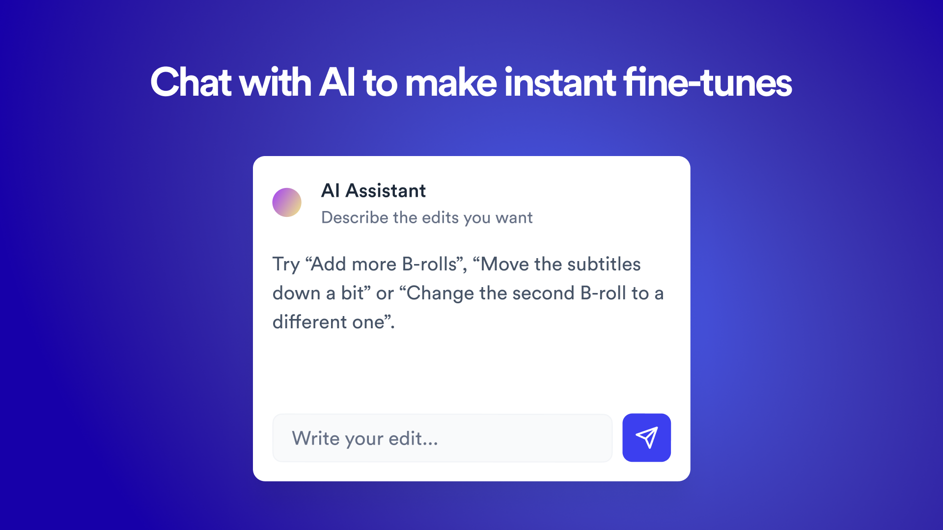 AI video assistant