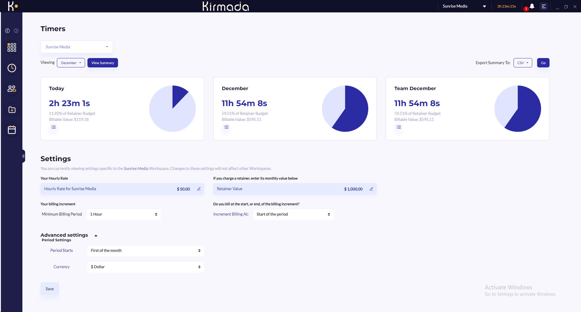 Automatic timesheets