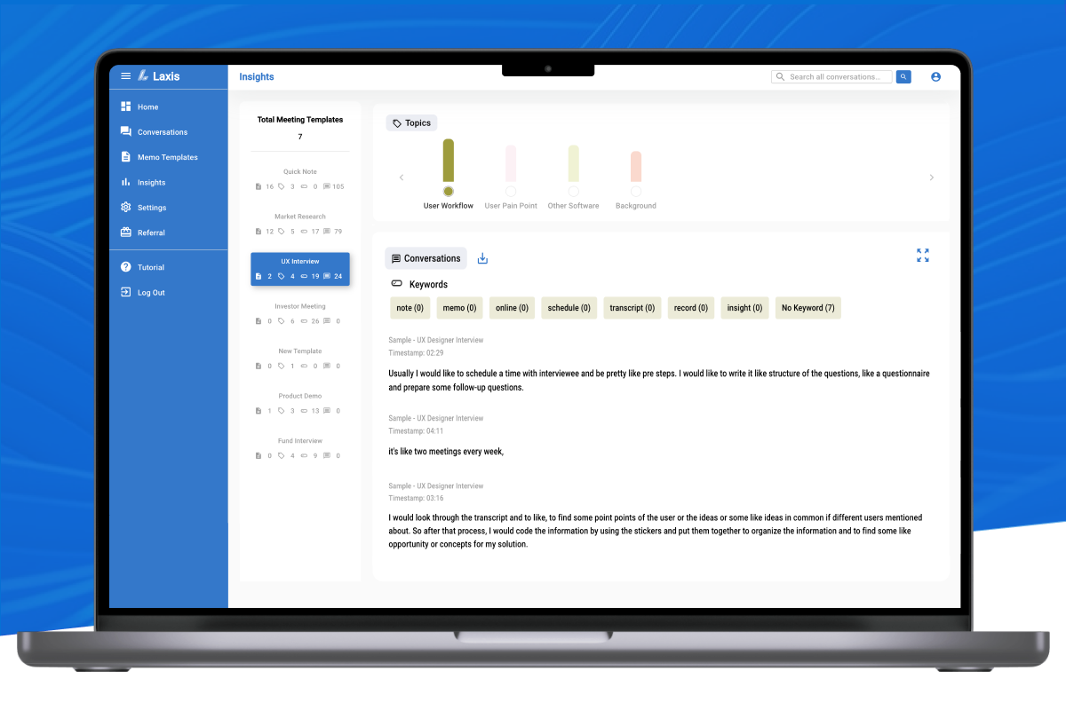 Insights dashboard