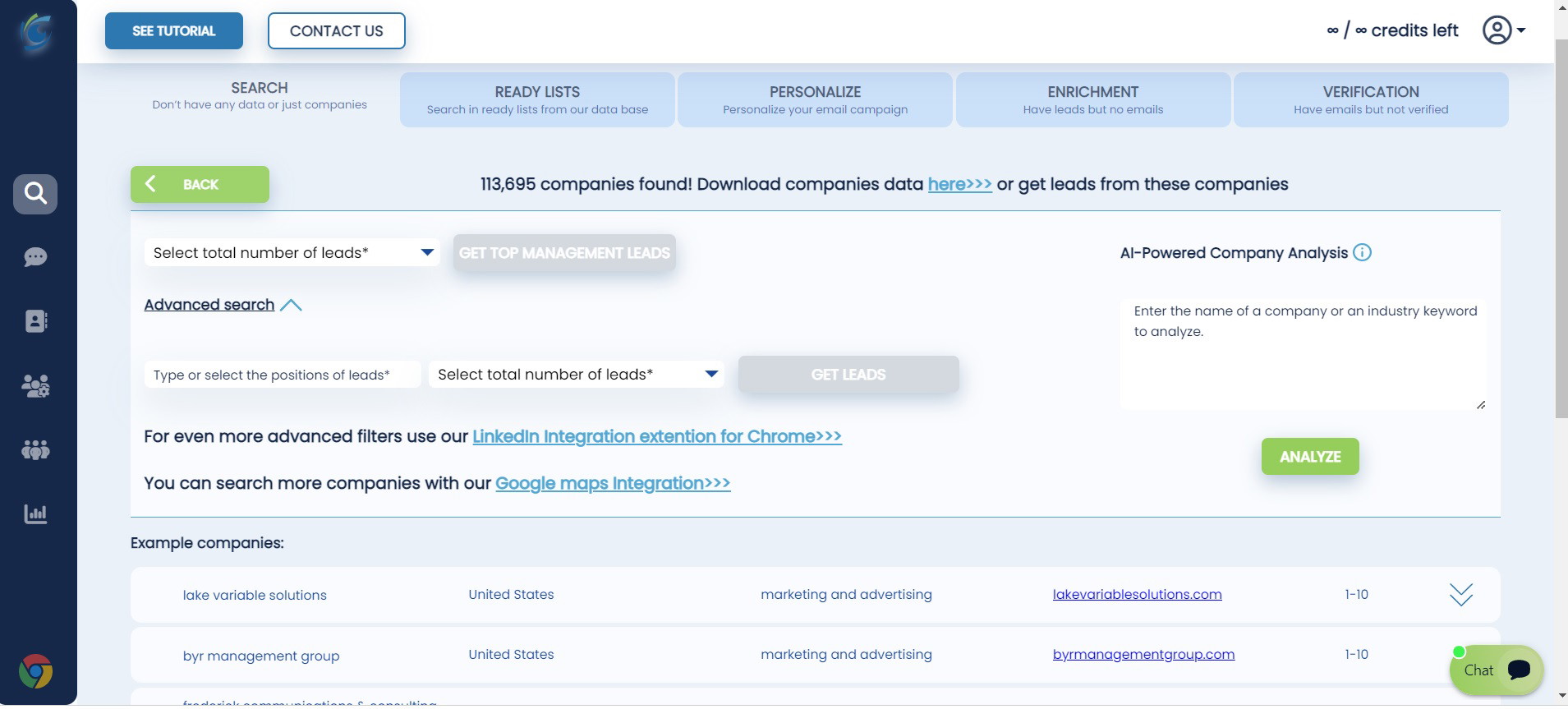 Company database