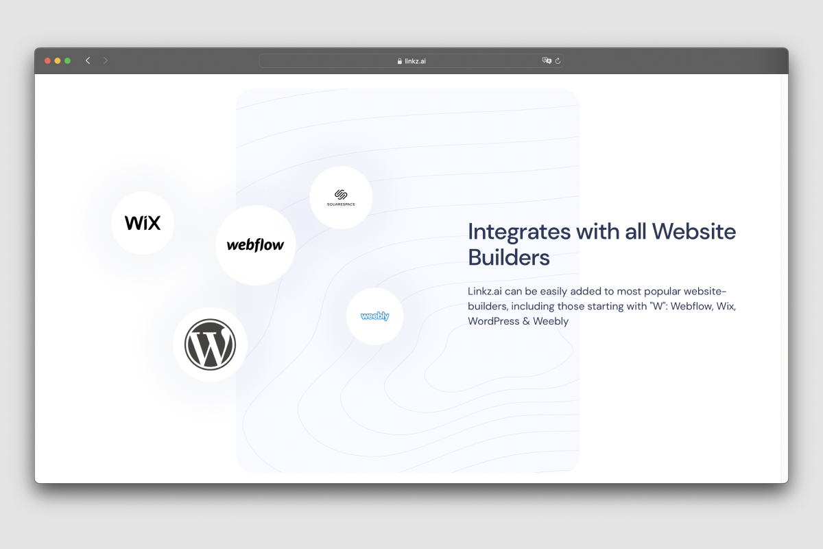 Website builder integrations