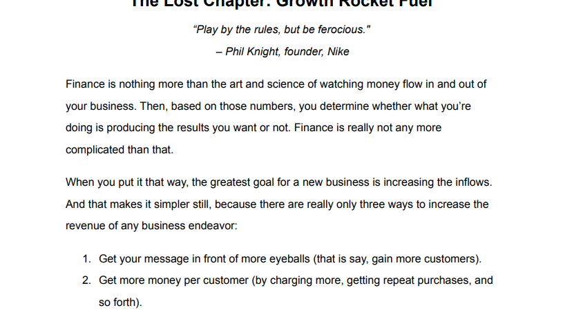 Million Dollar Weekend: The Lost Chapter Noah's Million Dollar