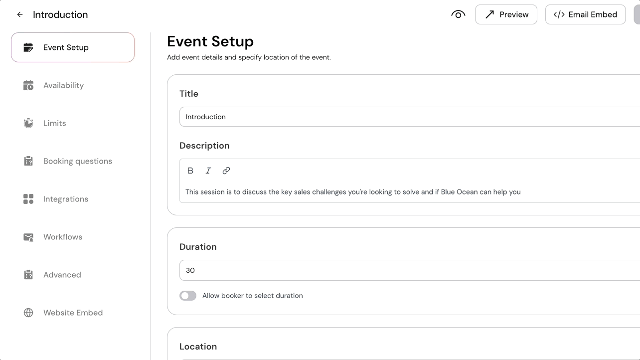 Manage bookings and workflows