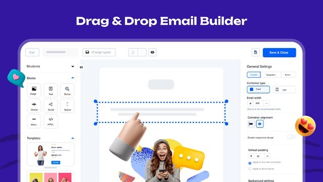 Drag-and-drop email builder
