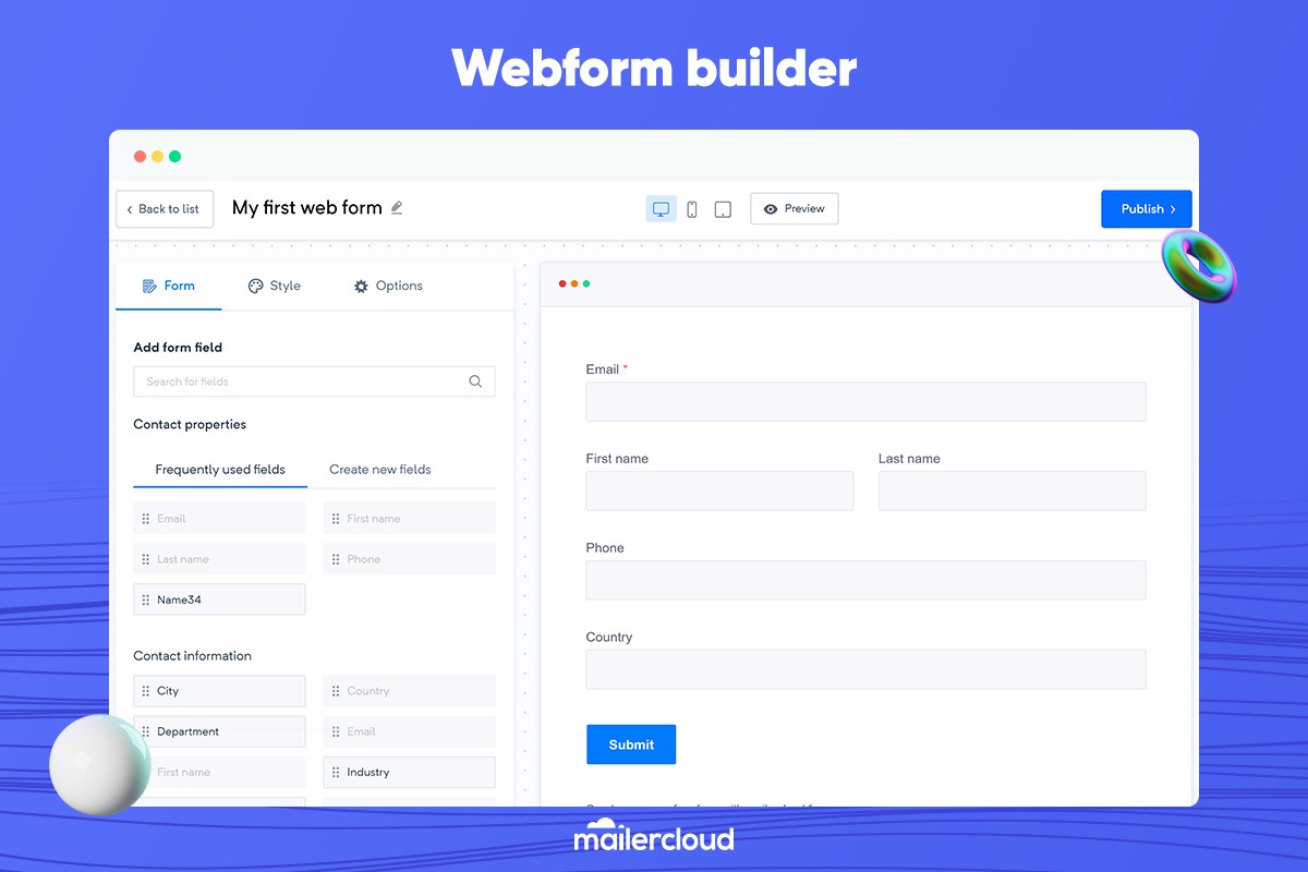 Web form builder