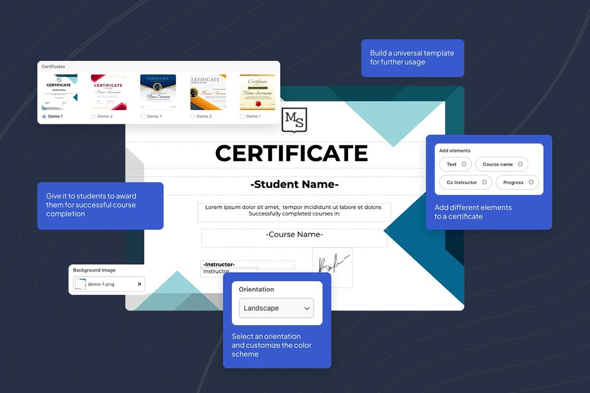 Certificate builder