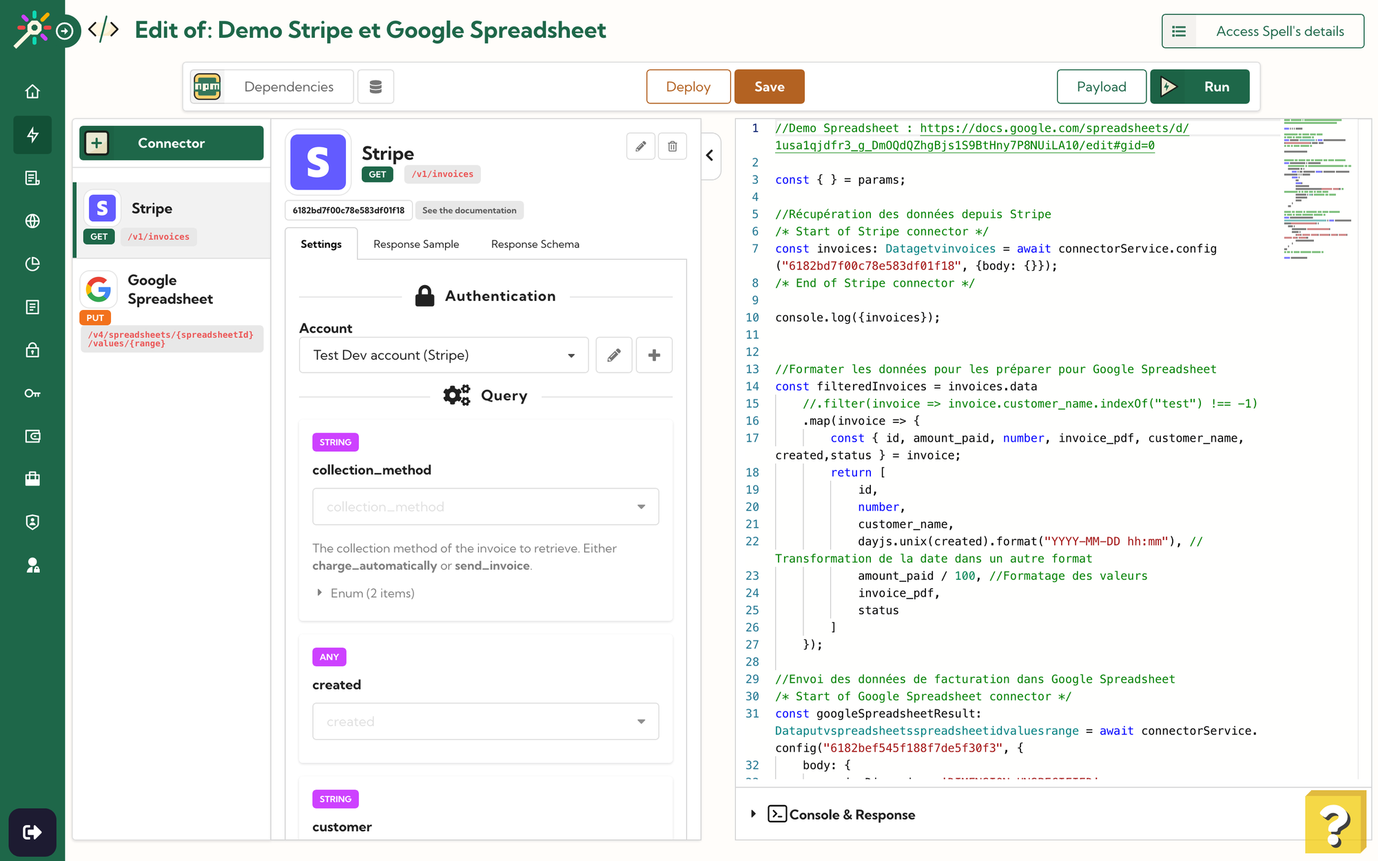 VS code editor