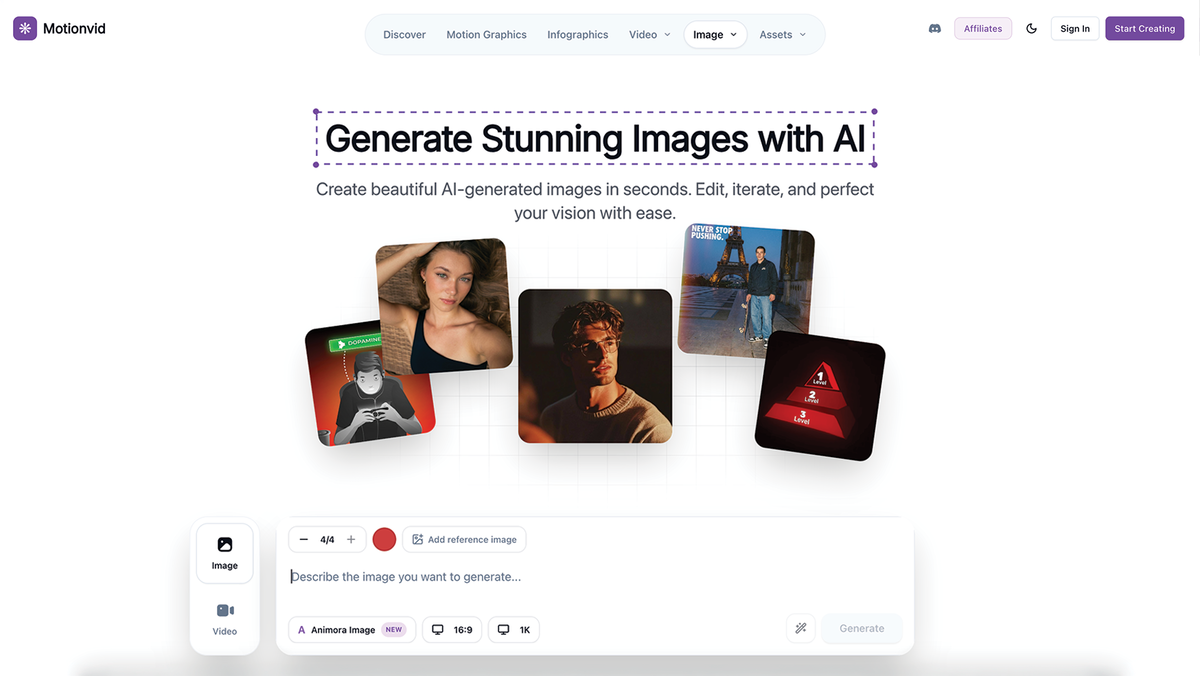Animate from text and reference images