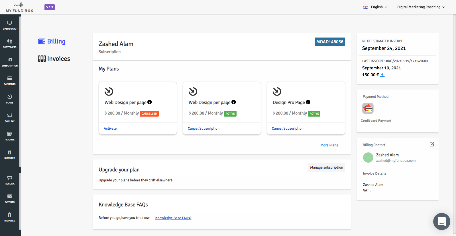 Customer portal