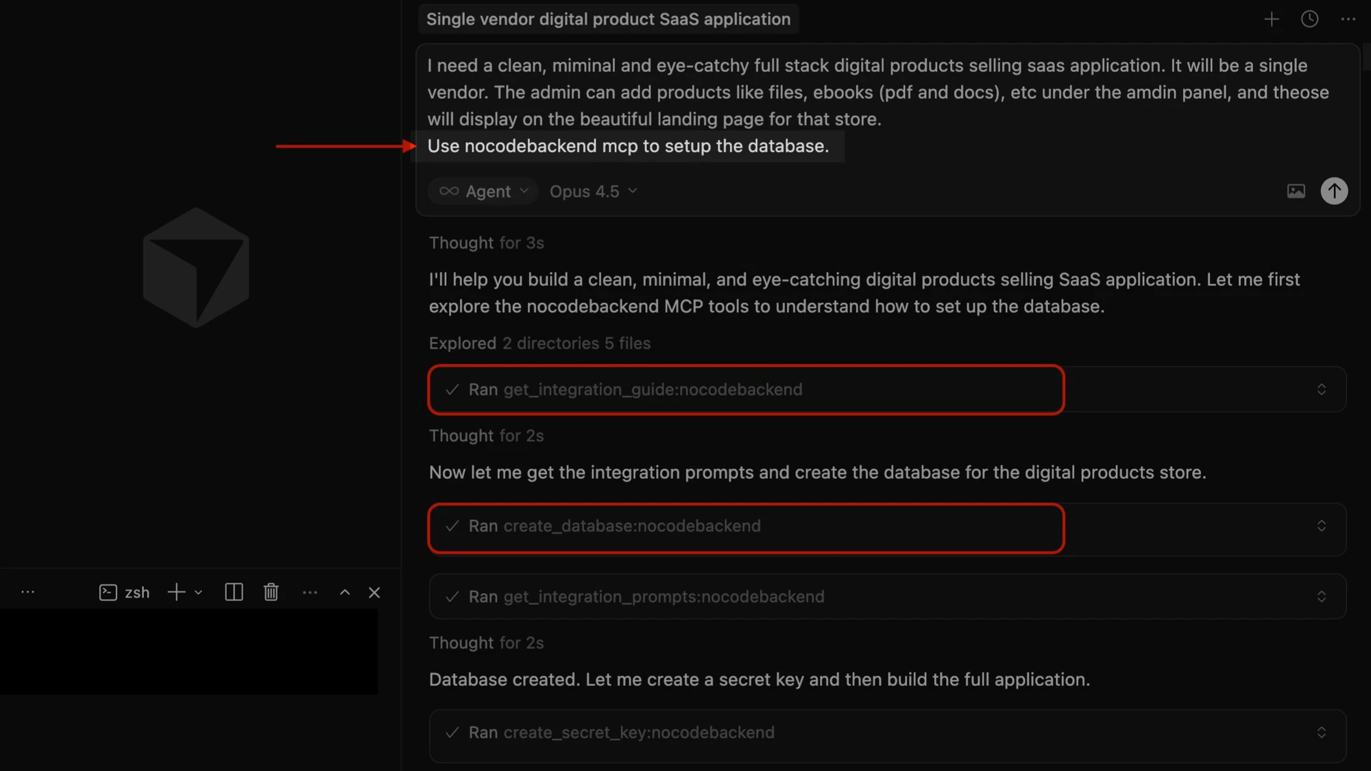 NoCodeBackend schema editor showing table creation interface