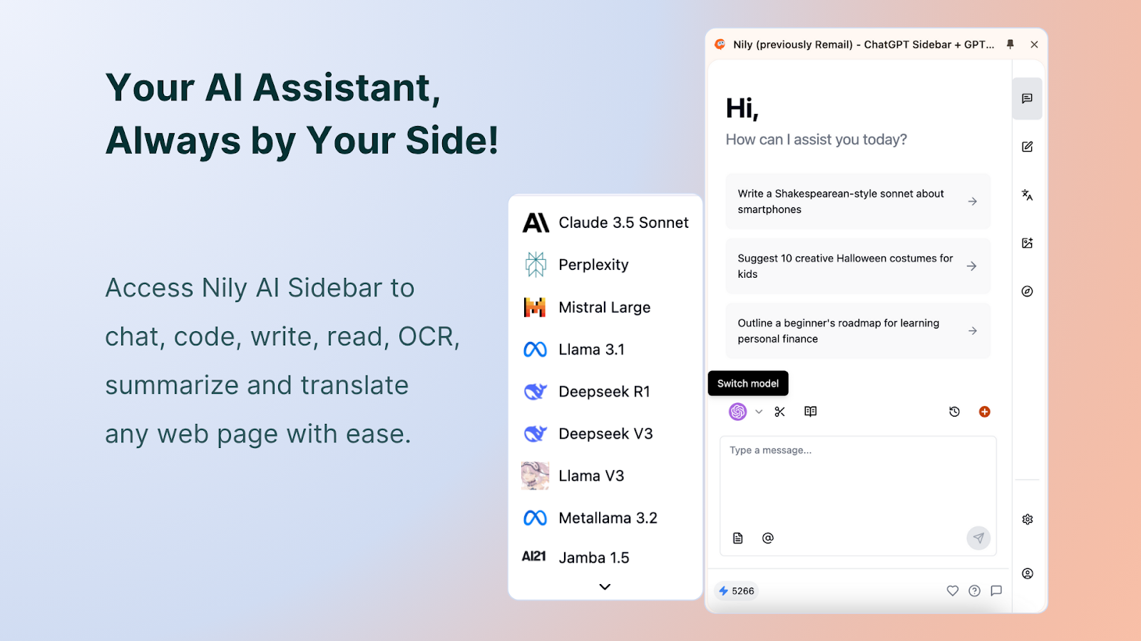 Chrome AI sidebar