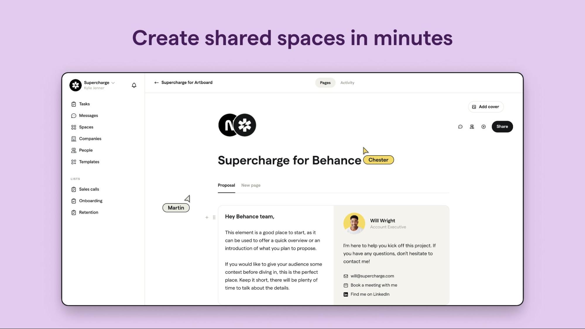 Tailored workspaces