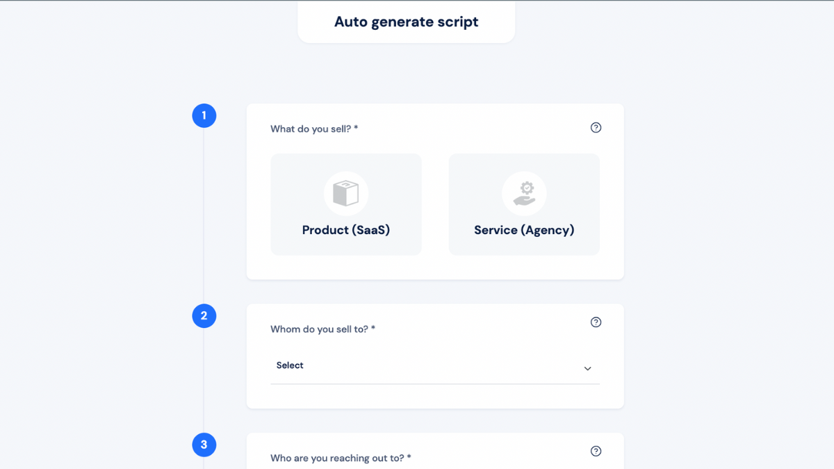 Script generator