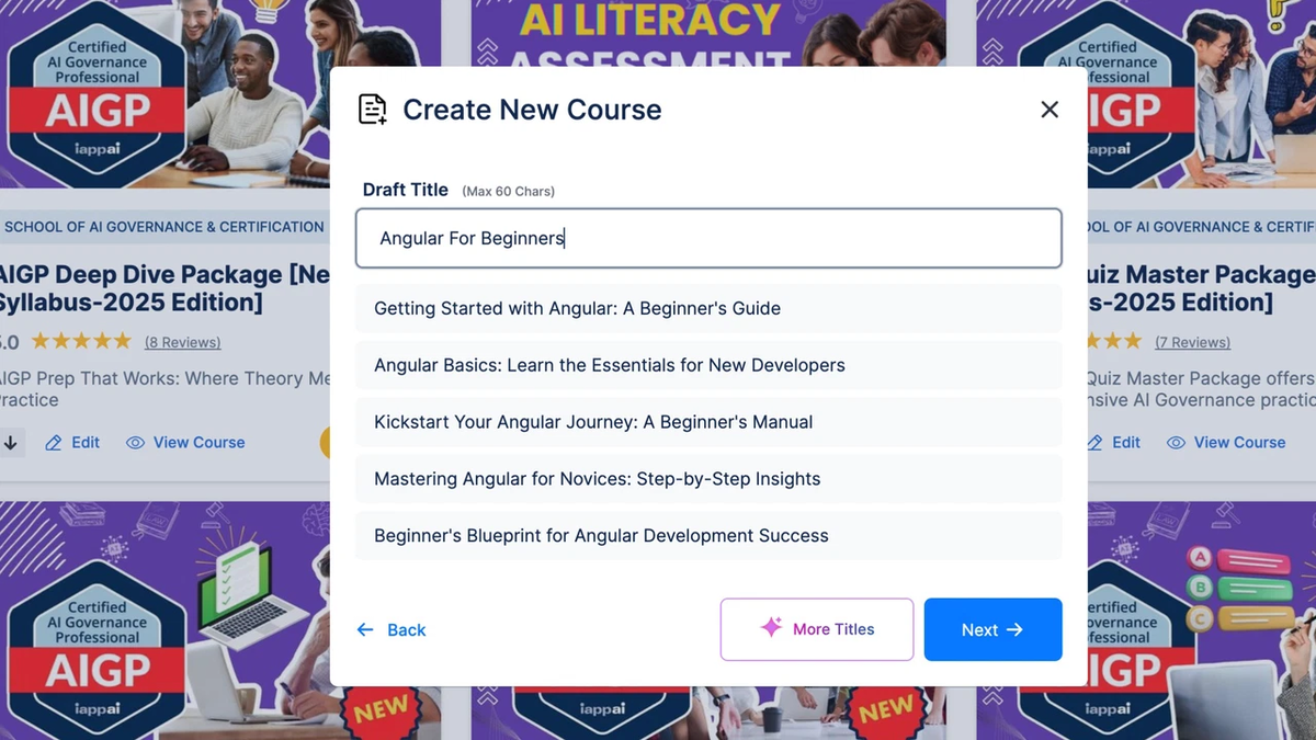 Speed up course creation with AI