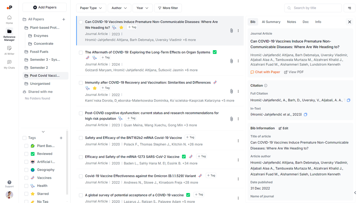 Easiest way to manage research