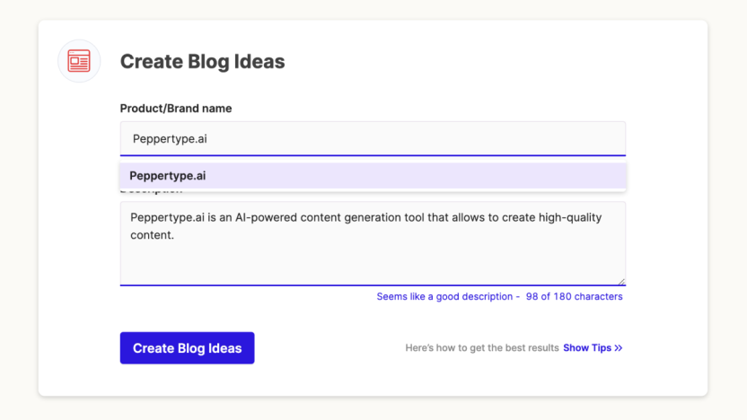 Create blog ideas