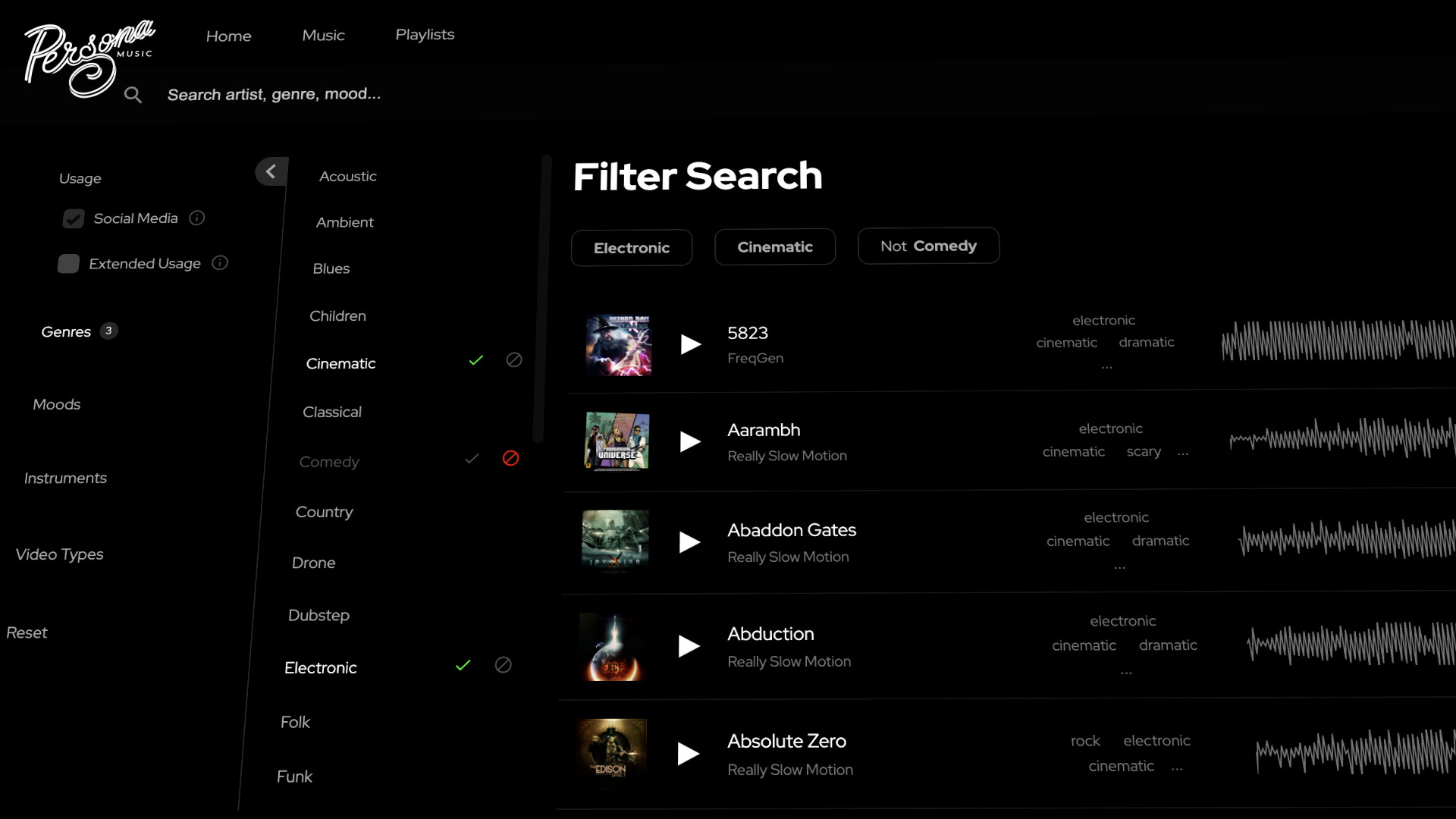 Filter search