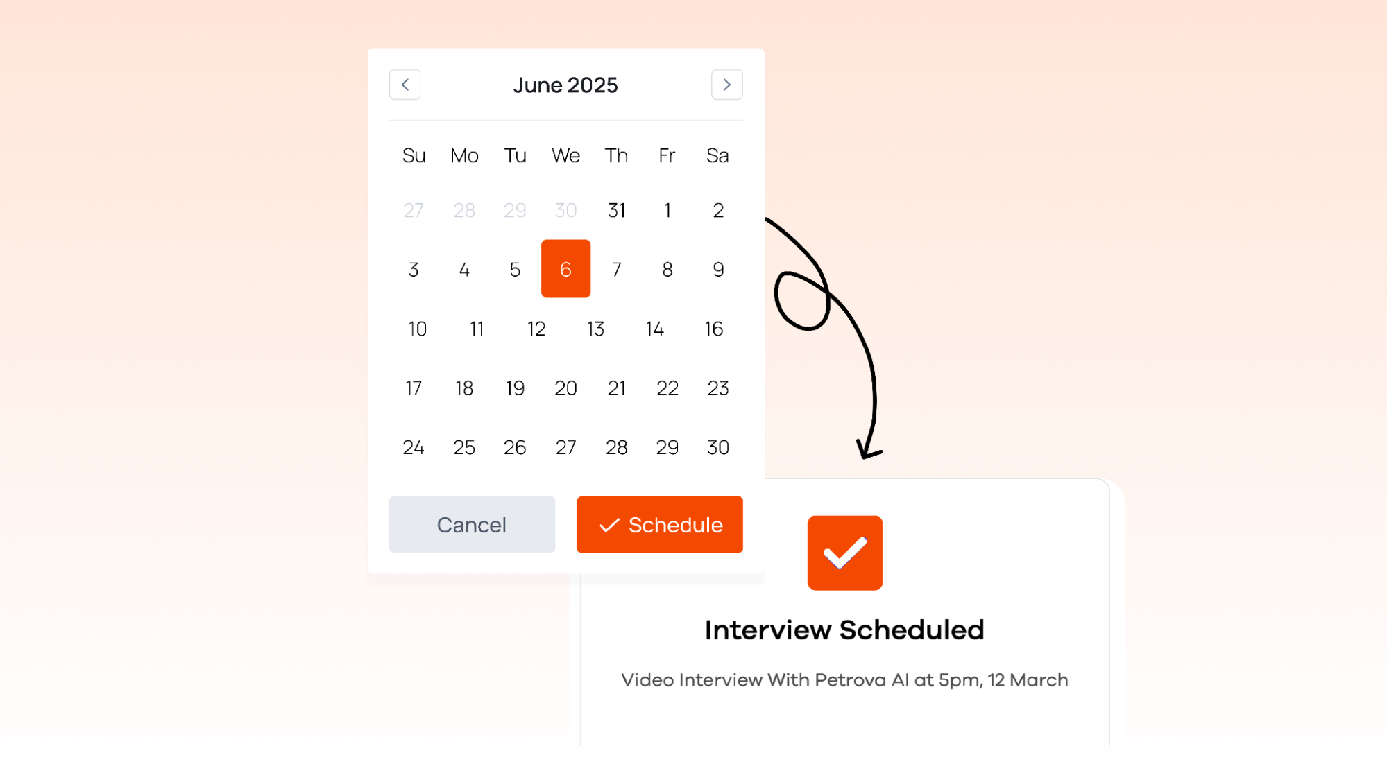 Interview scheduling