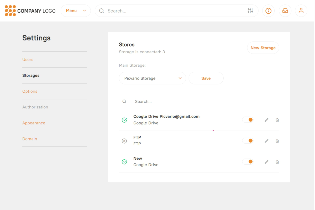 External Storage Integration