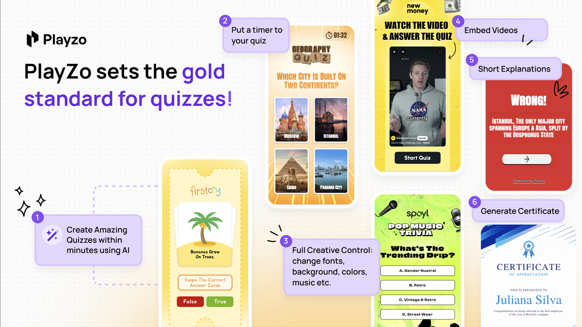 Create engaging AI-powered quizzes