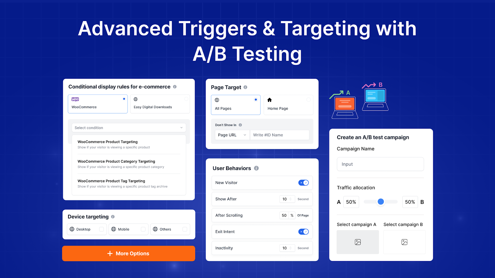 Triggers, targeting, and testing