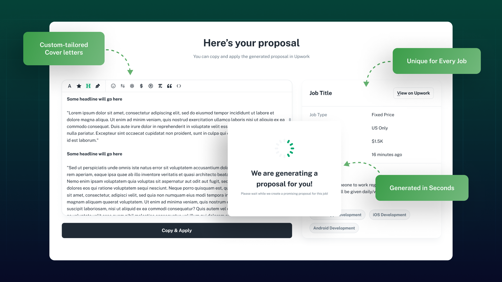 Upwork proposals