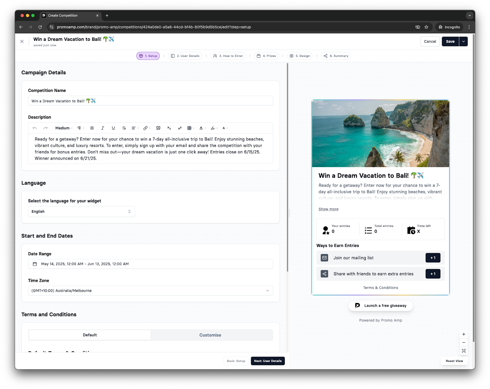 Launch giveaways