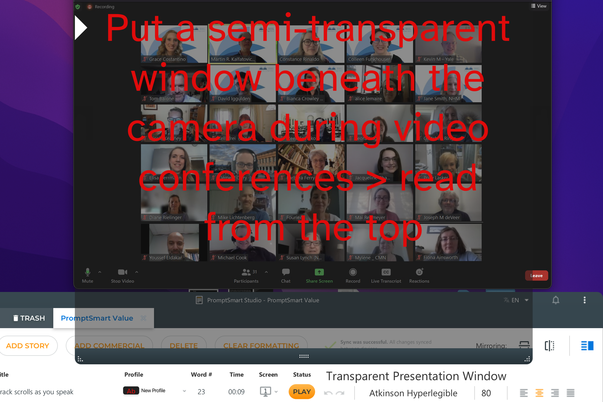 Semi-transparent display