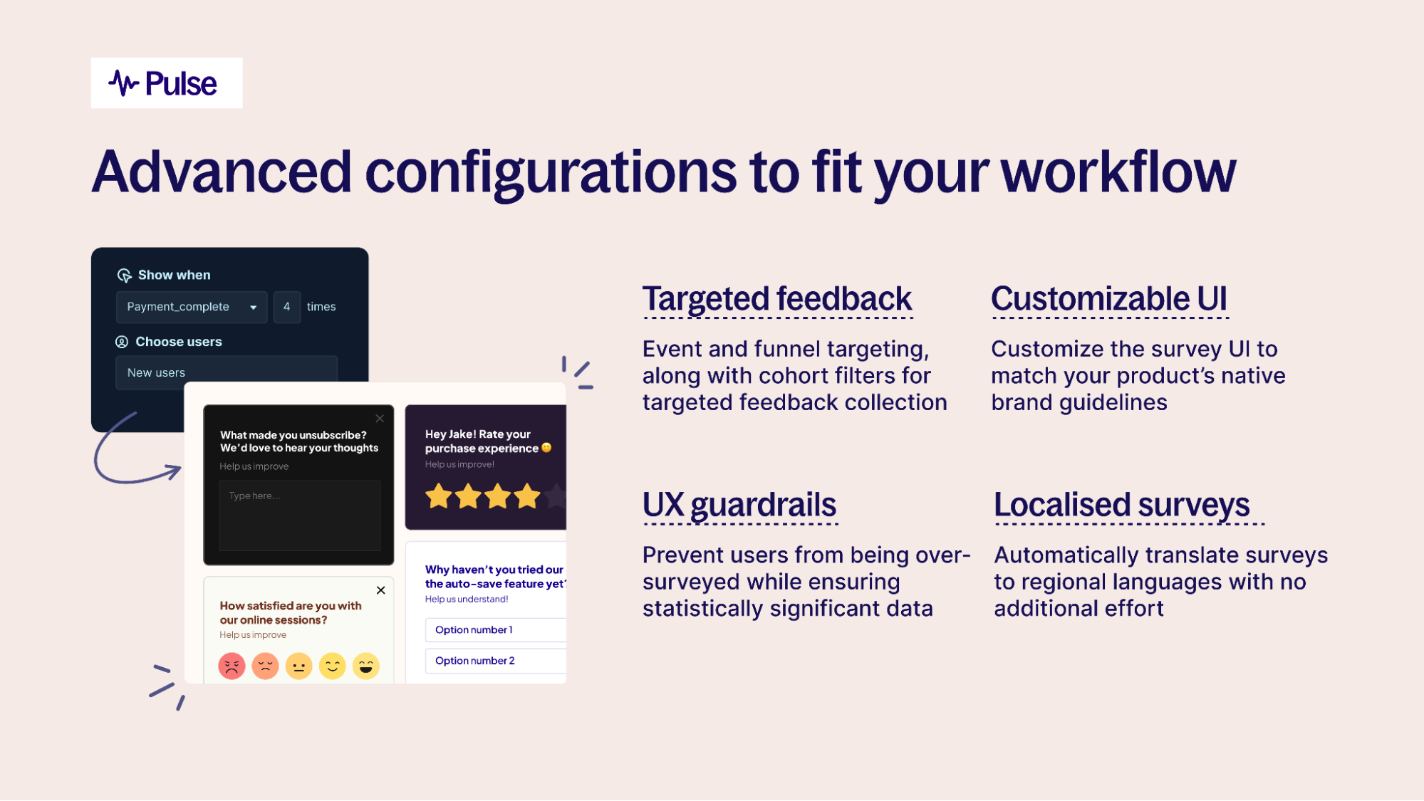 Advanced survey configurations