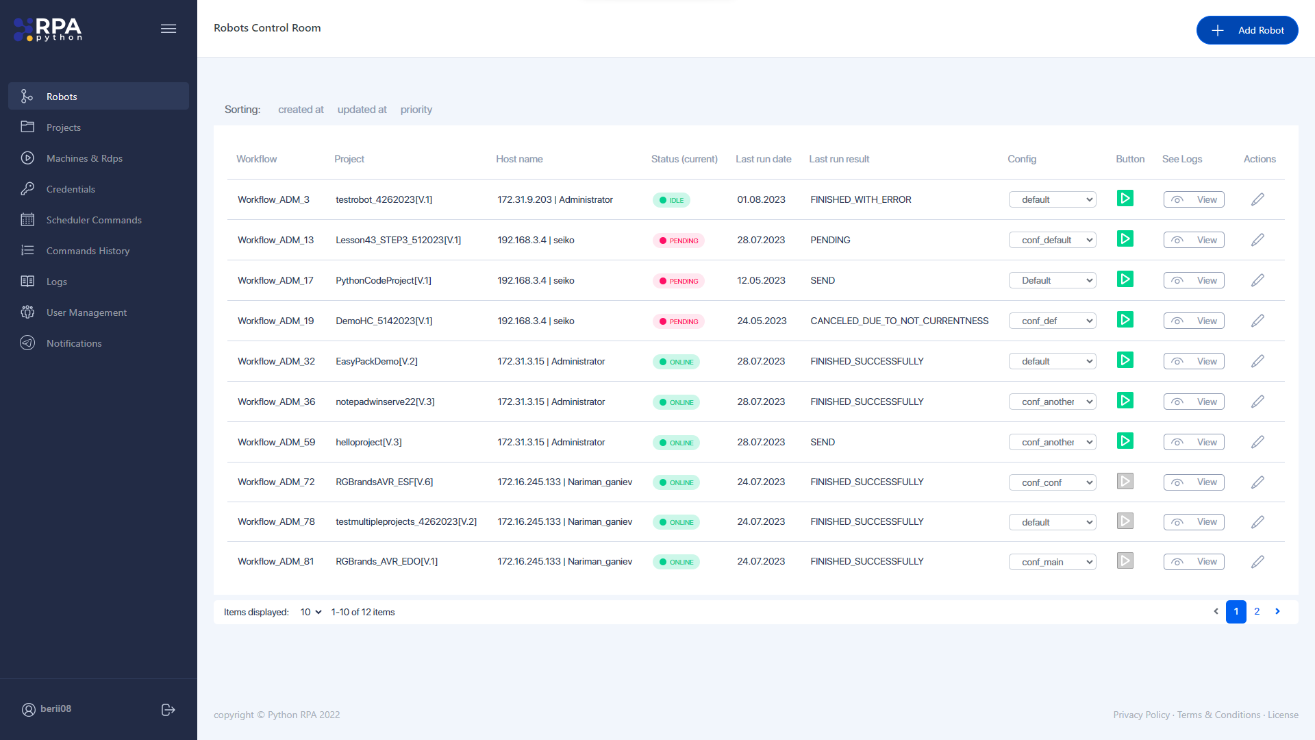 Python RPA Orchestrator