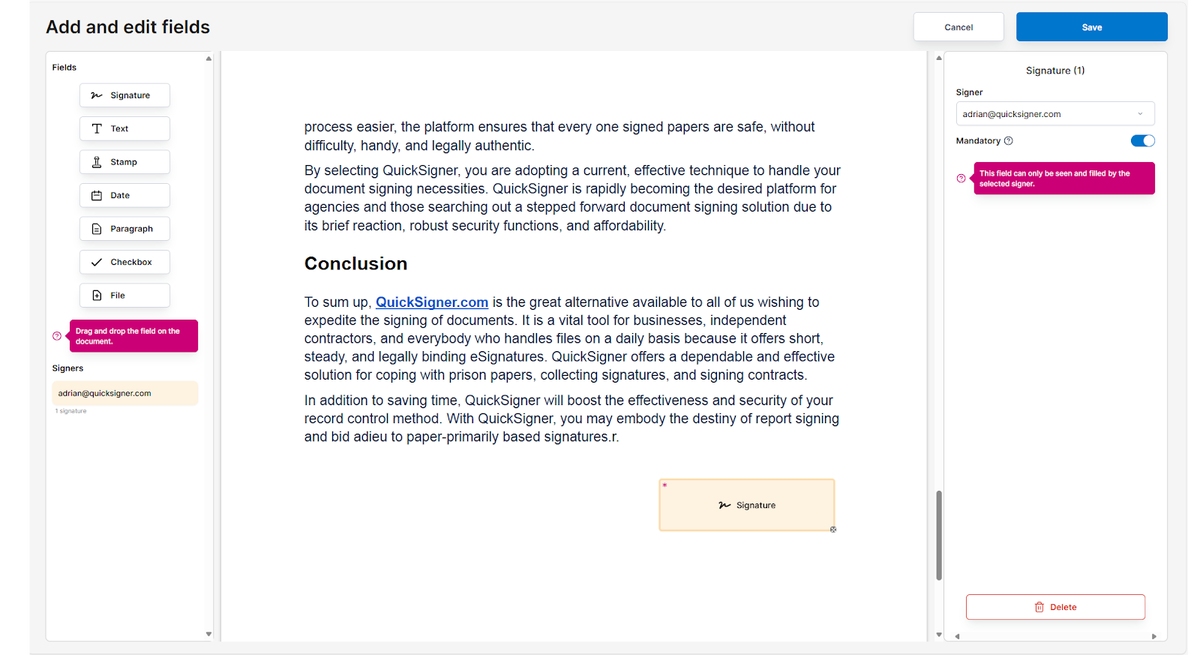 Customize your documents