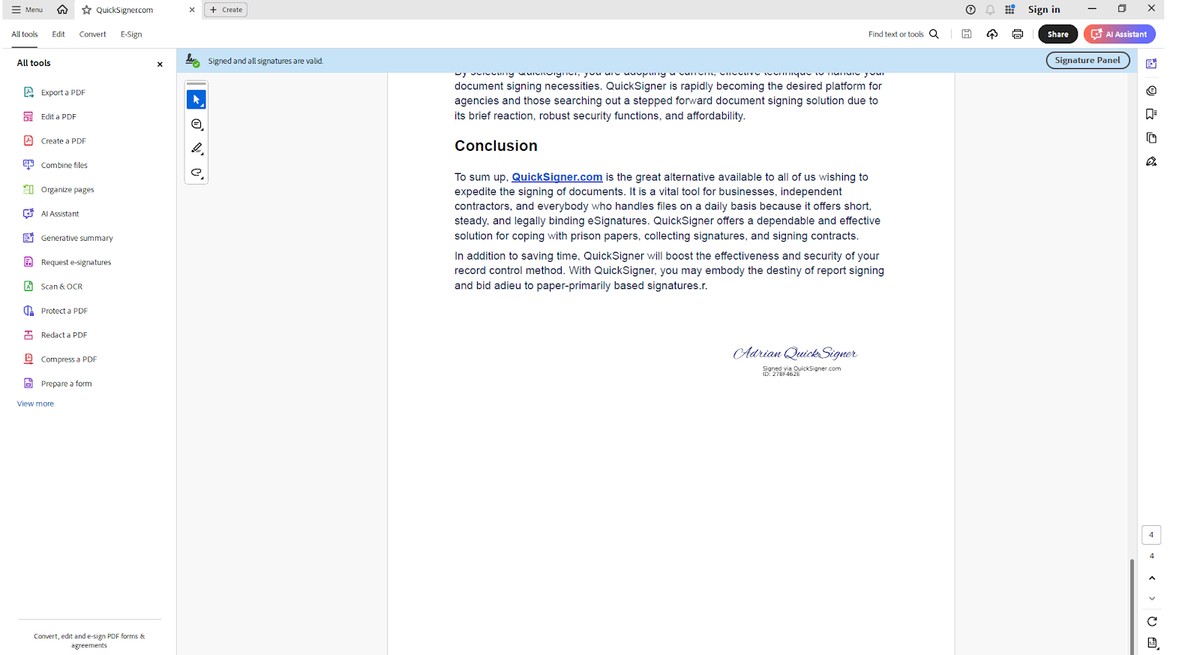 Adobe-certified signatures