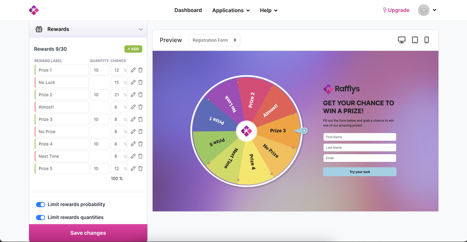 App Sorteos Rafflys Rafflys - Run social media giveaways and contests | AppSumo