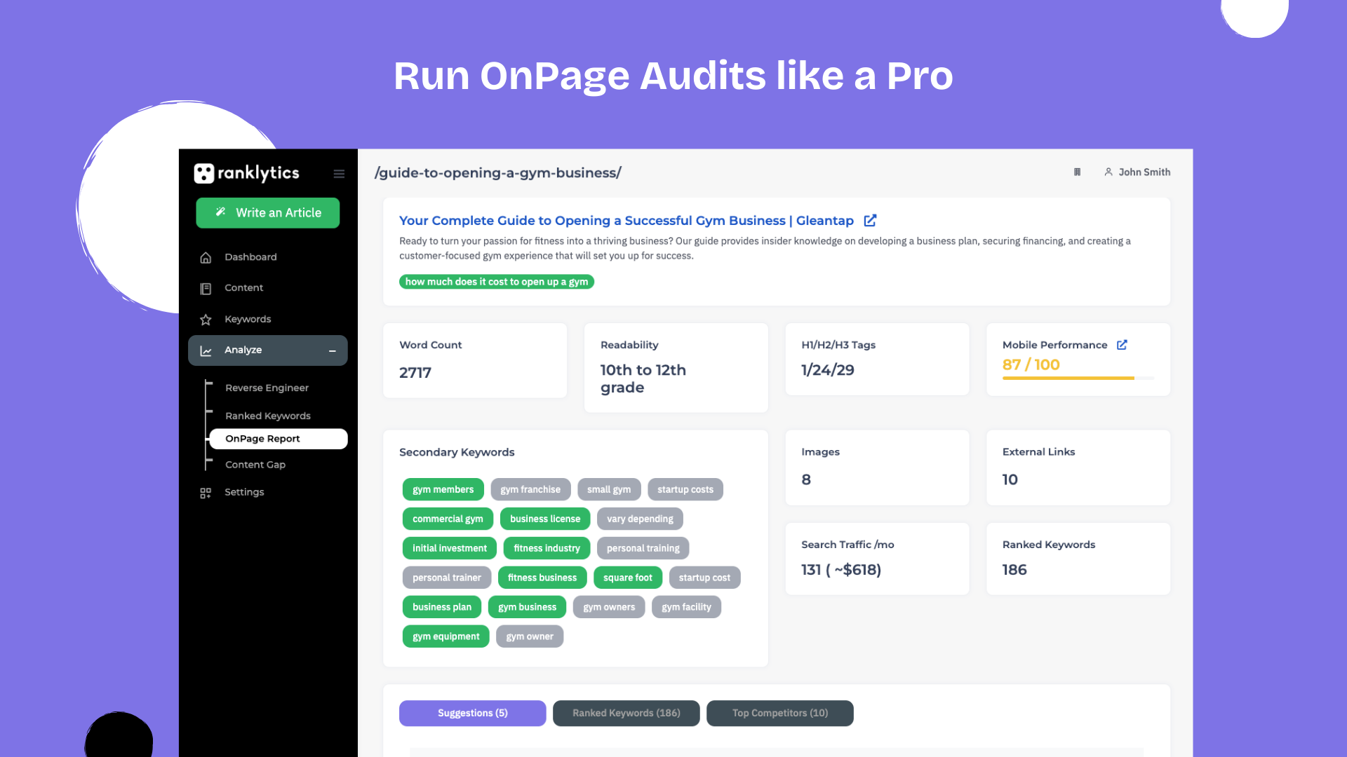 On-page SEO audits