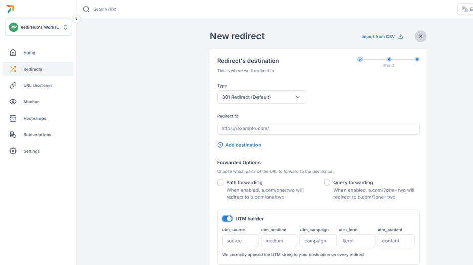 View of RedirHub - Fast, reliable, & secure URL redirects | AppSumo