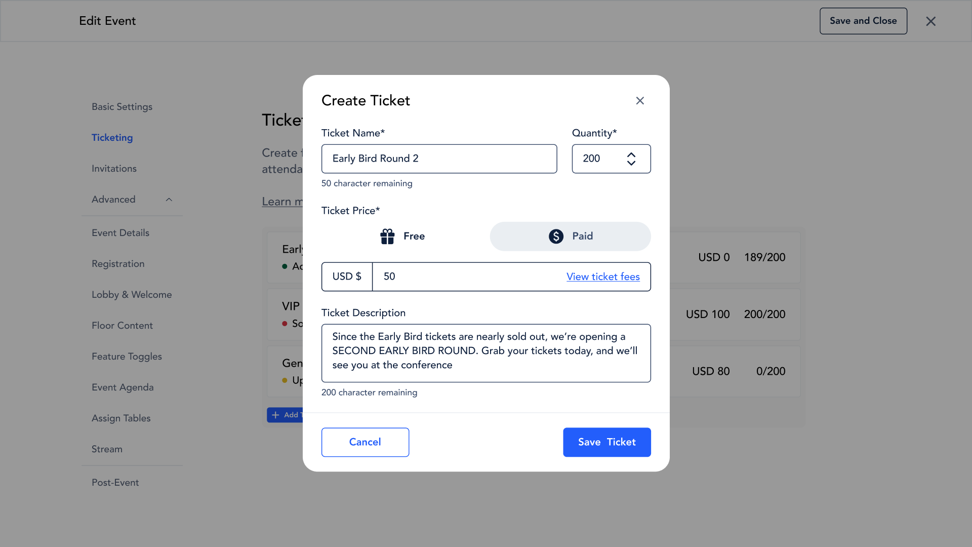 Ticket solution