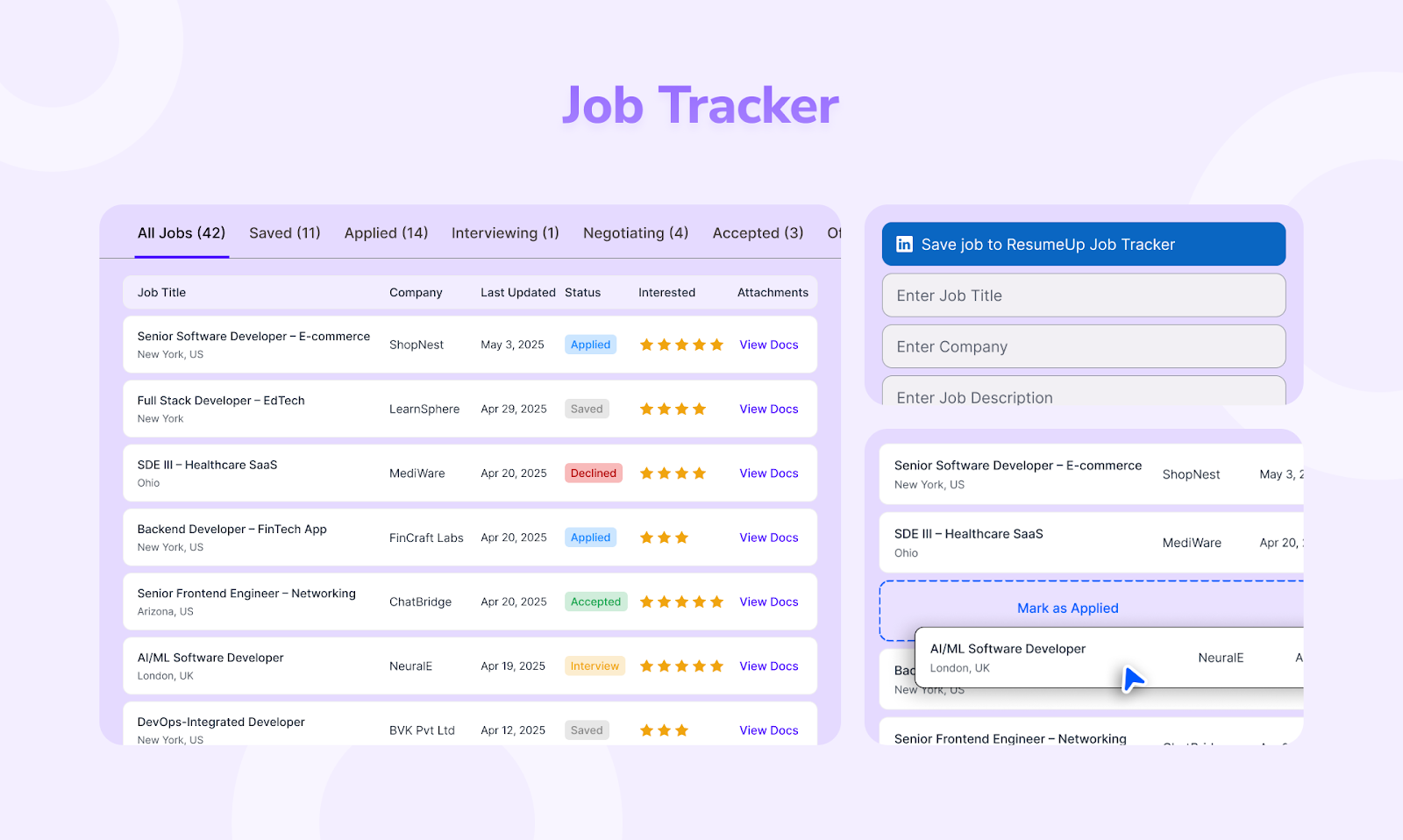 Job tracker