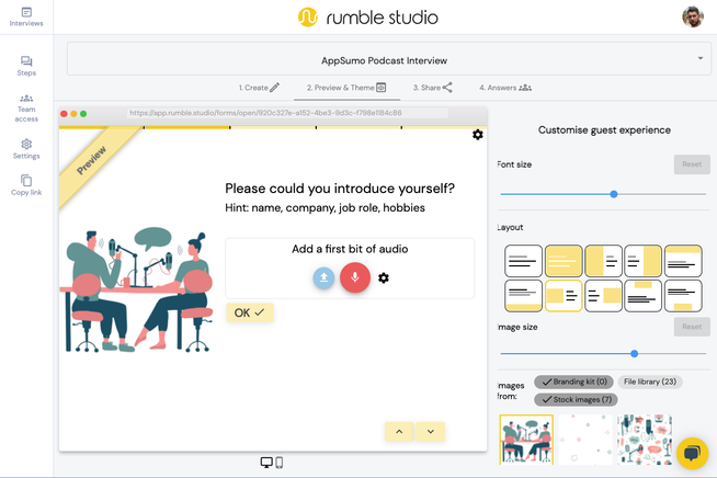 Spoken (formerly Rumble Studio) - Capture remote interviews 24/7 | AppSumo
