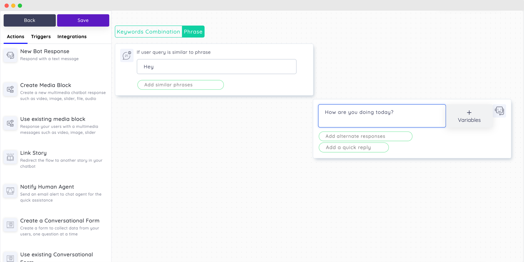 AI chat flow conversation