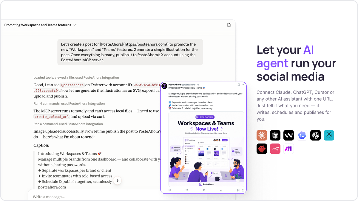 Tell your AI assistant to post for you - it does the rest
