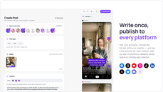Claude AI assistant writing and publishing a social media post to X through PosteAhora thumbnail