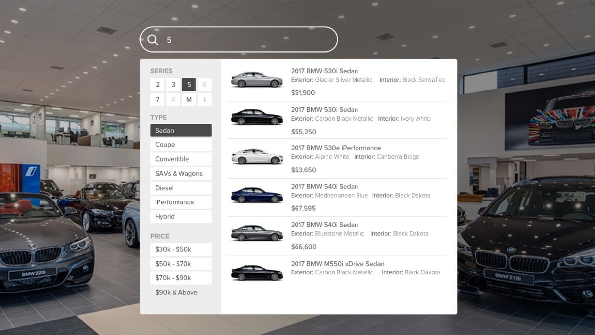 SearchIQ customized autocomplete on automobile site