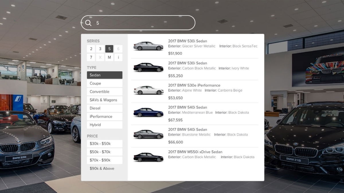 SearchIQ customized autocomplete on automobile site