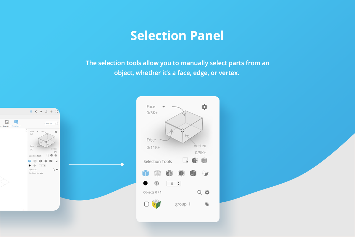 Selection panel