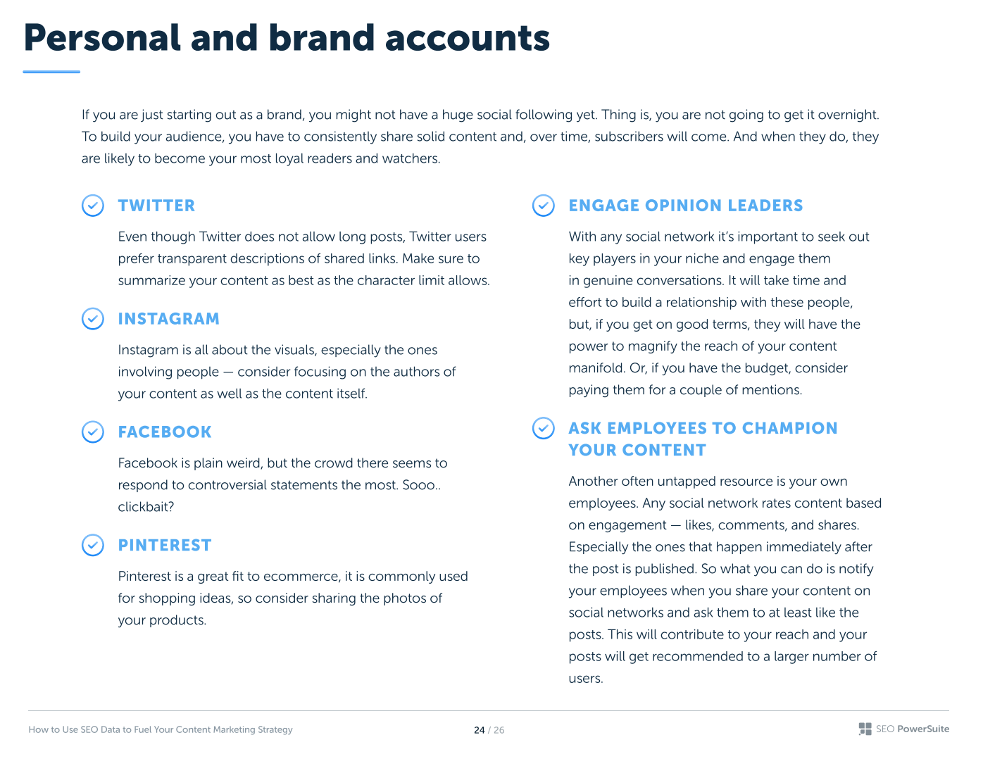 Personal and brand accounts