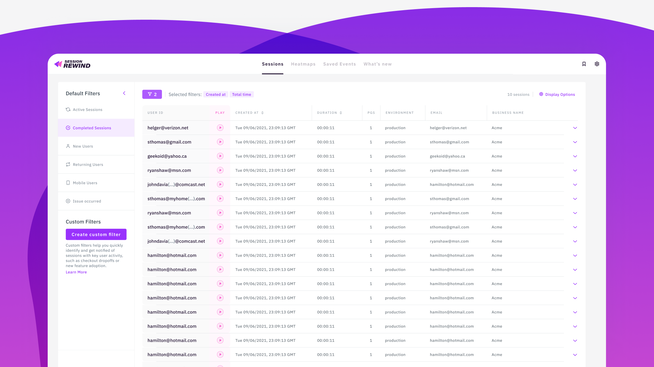 Session Rewind - Record user behavior on websites | AppSumo