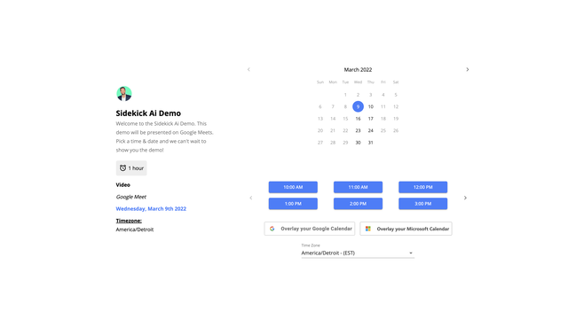 Sidekick Ai - AI scheduling automation | AppSumo