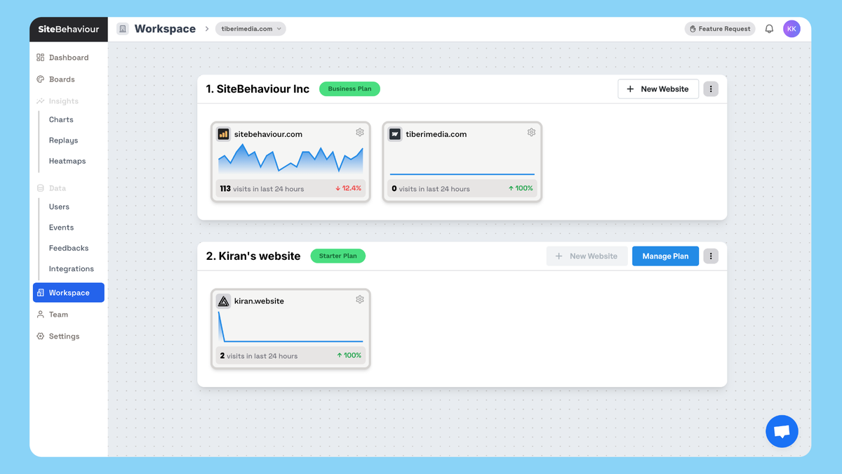 Embed feedback widgets